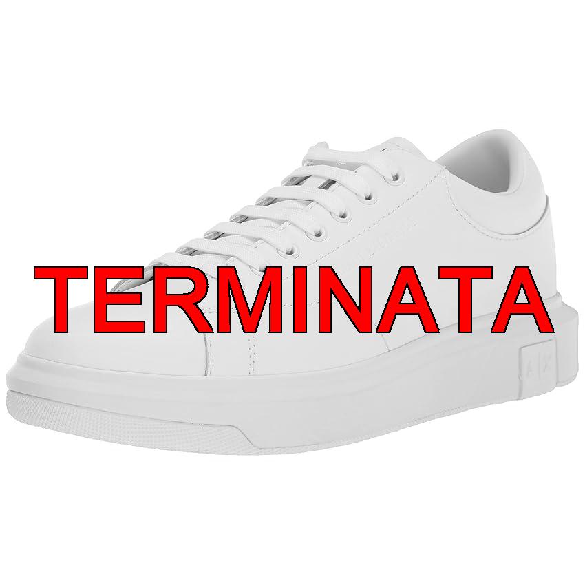 ARMANI EXCHANGE Venice Con Logo Ricamato Sulla Suola Della Piattaforma, Scarpe da ginnastica Uomo, Bianco Opaco, 41 EU