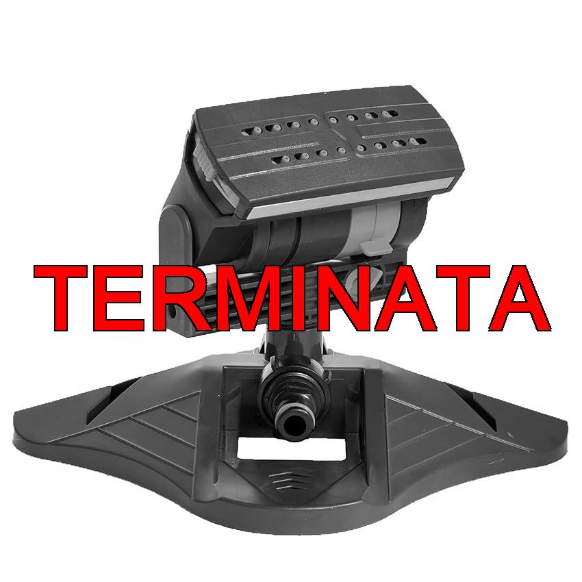 Mini irrigatore oscillante turbo, 16 ugelli, irrigatore da giardino con attacco rapido e base grande, 4 modalità, irrigatore per prato per irrigazione giardino, larghezza regolabile e portata