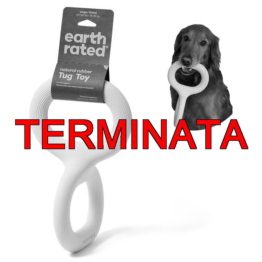 Earth Rated Tug of War – Giocattolo interattivo per cani adulti e cuccioli, impugnatura ergonomica, gomma naturale, grande, verde