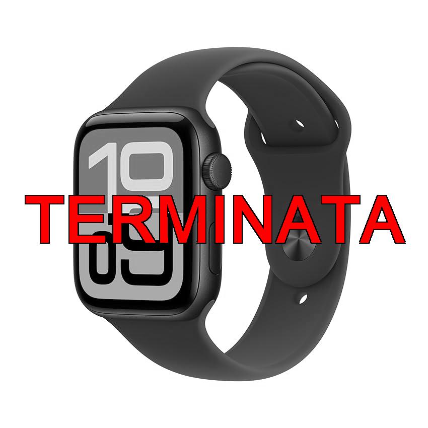 Apple Watch SE 3 GPS, Cassa 44 mm in alluminio mezzanotte con Cinturino Sport mezzanotte – M, L
