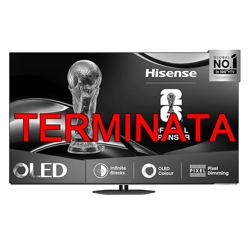 Hisense Smart TV OLED 55″ 4K 55A8DQ, Smart TV VIDAA con 1000+APP, Dolby Vision IQ, HDR 10+ Adaptive, 120Hz Game Mode PRO, Audio Dolby Atmos