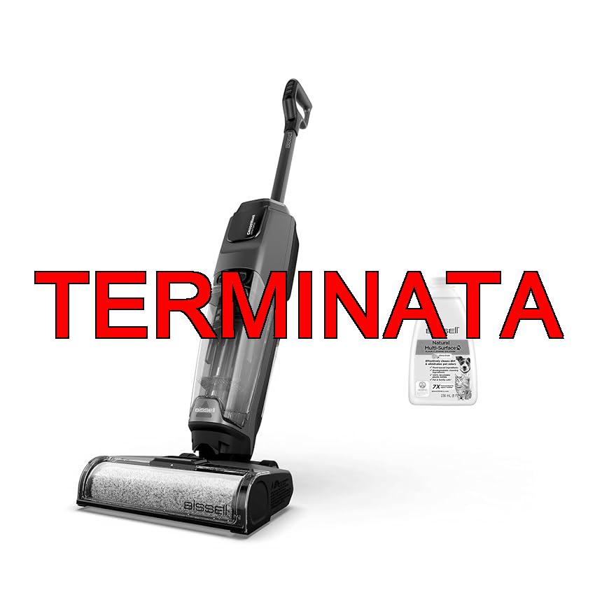 Bissell CrossWave OmniForce, Aspirapolvere Senza Fili, Aspira e Lava Insieme o Modalità Solo Aspirazione, Scopa Elettrica a Batteria, Lavapavimenti Potente, 240m² Pulizia per Più Superfici, 3912N
