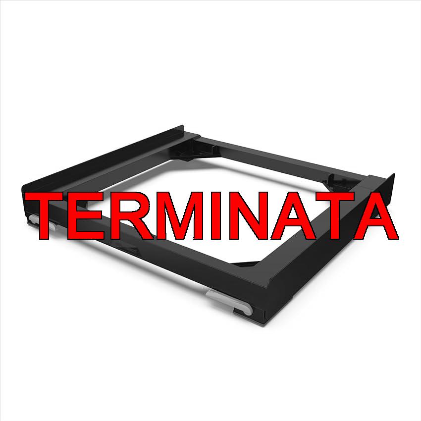 Meliconi Base Move Black, Base Anti-Vibrazione con Ruote e Freni, Compatibile con Lavatrici e Asciugatrici 60 cm, Portata 250 Kg, Nero