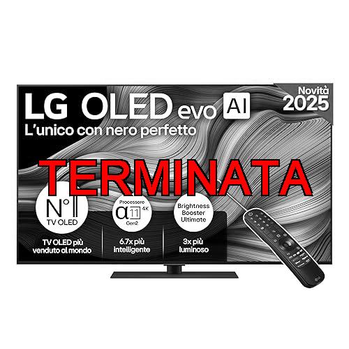 LG OLED evo AI G5 TV 55 pollici, Smart TV 4K, Base da appoggio inclusa, Processore α11 Gen2, Brightness Booster Ultimate, webOS con AI, Dolby Vision e Atmos, VRR e GSYNC 4K@165Hz, OLED55G56LS 2025