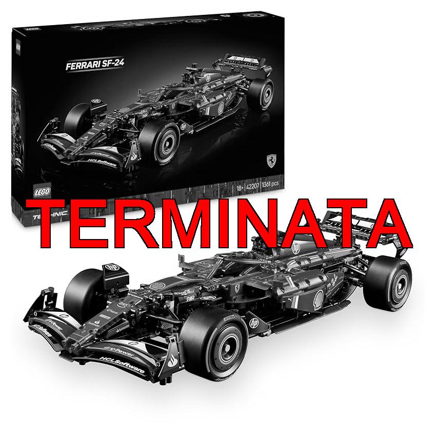 LEGO Technic Monoposto F1 Ferrari SF-24 – Modello di Auto Formula 1 da Collezione in Scala 1:8 con Motore V6, Cambio, Sterzo e DRS, Idea Regalo per Adulti, Uomo e Donna Fan Sport Motoristici 42207