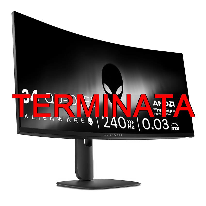 Alienware 34 Monitor Gaming – AW3425DW, WQHD (3440×1440), 21:9 1800R Curvo, 240Hz, QD OLED, 0.03ms, NVIDIA G-SYNC Compatible, AMD FreeSync Premium Pro, HDR True Black 400, USB-C, 3 Anni di Garanzia