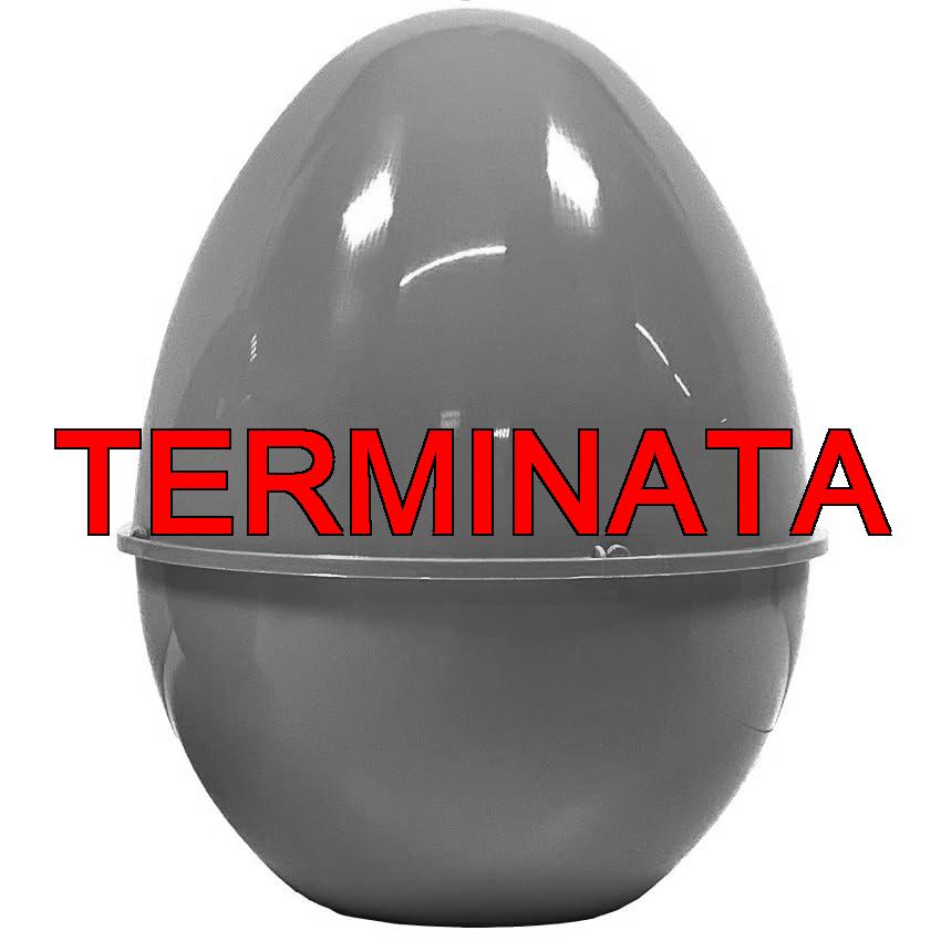 Clondo Uovo da Riempire, Guscio Pasqualone Vuoto, Plastica, 39 Centimetri (Azzurro)