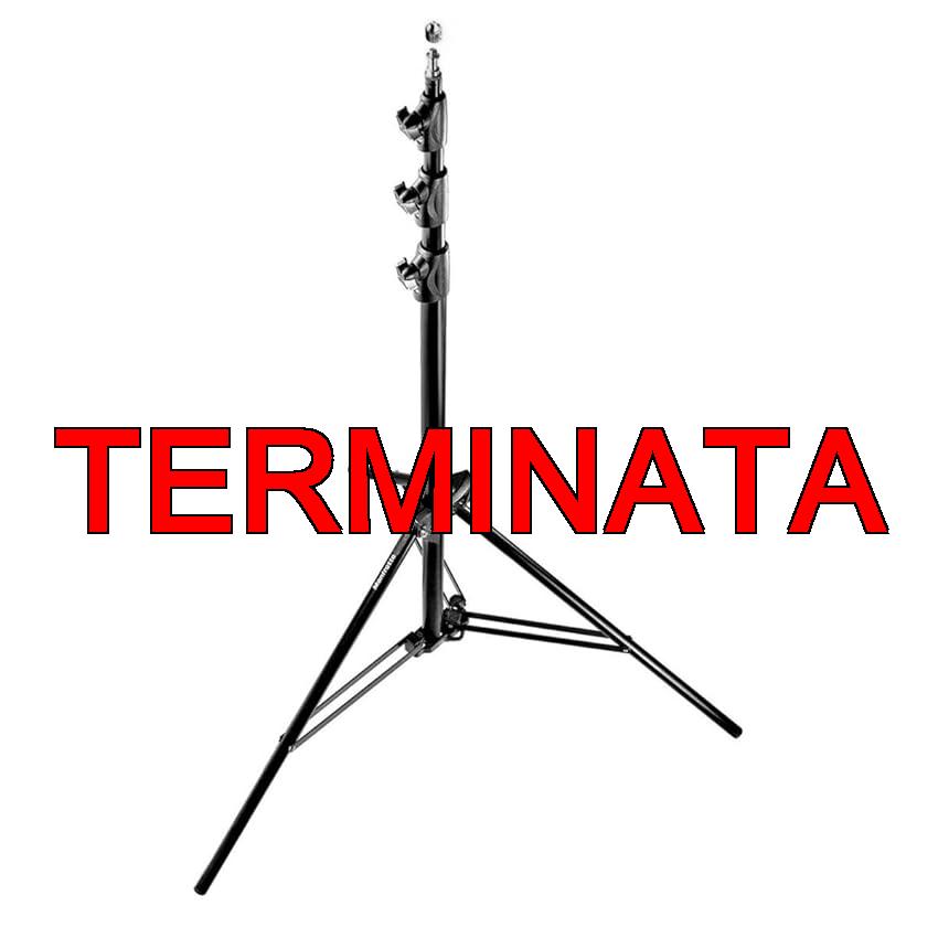 Manfrotto 1004BAC Stativo Serie Babylight con Sistema Pneumatico, 4 sezioni in Alluminio, Altezza 366 cm, Nero