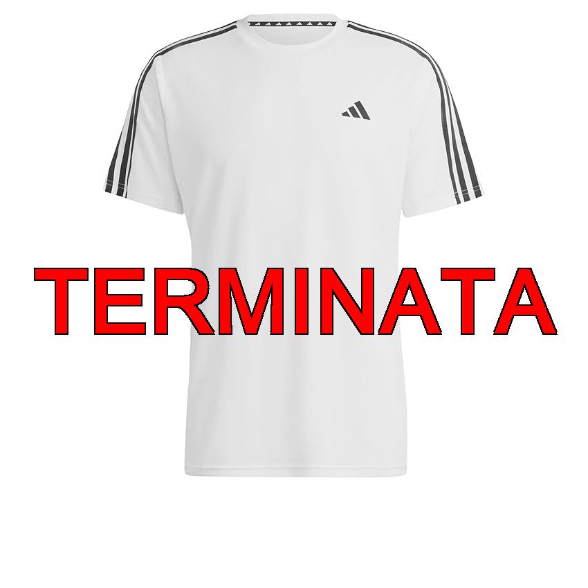 adidas Uomo Train Essentials 3-Stripes Training Tee, White, Black, XL