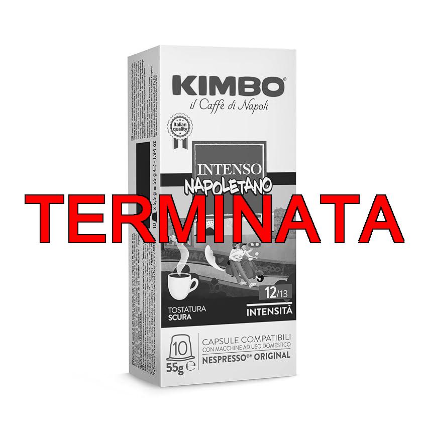 Kimbo, Intenso Napoletano, 100 Capsule Caffè Compatibili Nespresso® Original®, Miscela Decisa e Corposa, Intensità 12, 13, Tostatura Scura, 10 Pack da 10 Capsule