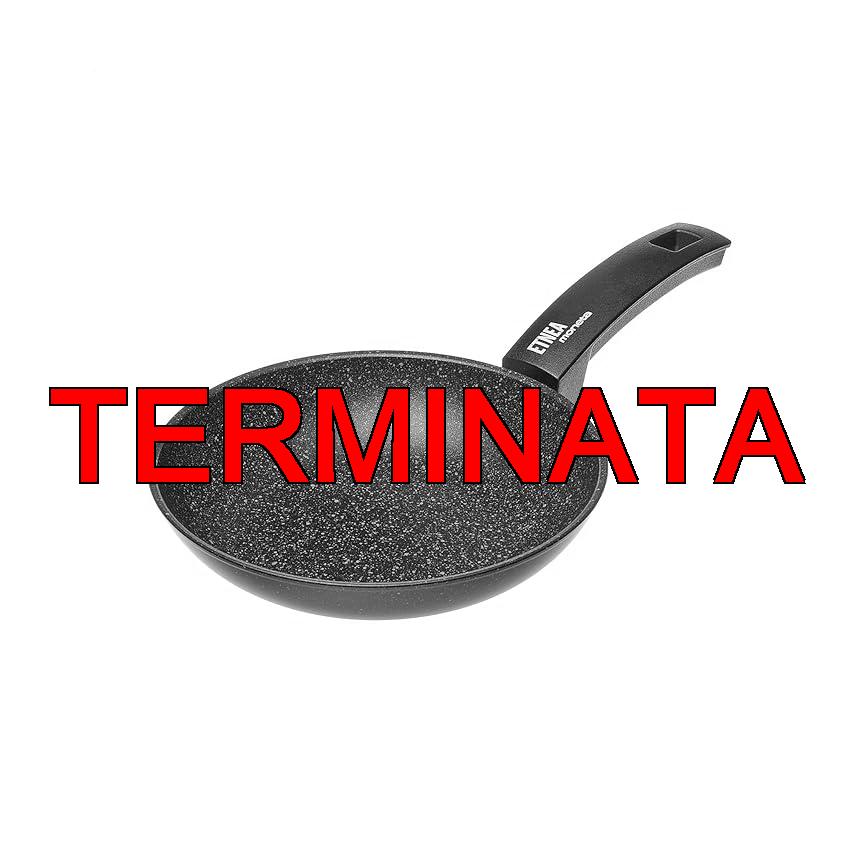 Moneta Etnea Padella, Alluminio, Antiaderente, Nero, 20 cm