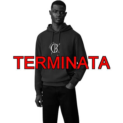 Calvin Klein Felpa con Cappuccio da Uomo LS EU 350TERRY Grafica LV04RE255G, Marrone (Rich Brown), M, Marrone (Rich Brown), M