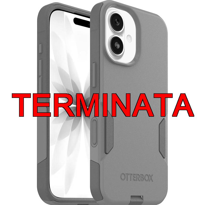OtterBox Commuter Series MagSafe cover per iPhone 17, custodia resistente a shock e cadute, testata 3x norme MIL-STD 810G, Grigio