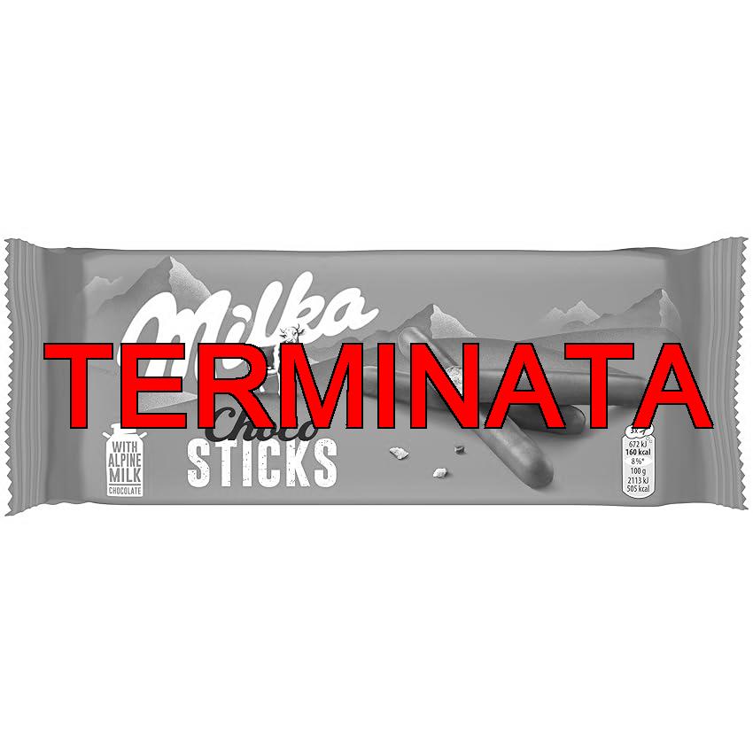 Milka, Choco Sticks, Biscotto Goloso Ricoperto di uno Strato di Cioccolato al Latte Milka, con Latte Alpino, Cacao Sostenibile, 112g