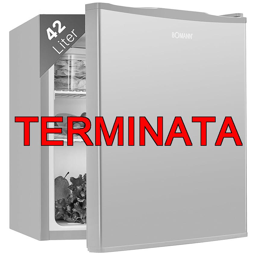 Minifrigo Bomann capacità 42L, piccolo frigorifero per bevande per ufficio, campeggio e gioco, piccolo frigorifero silenzioso 39 dB, minibar con cerniera intercambiabile, 51x 45 x 45 cm – KB 7346 inox