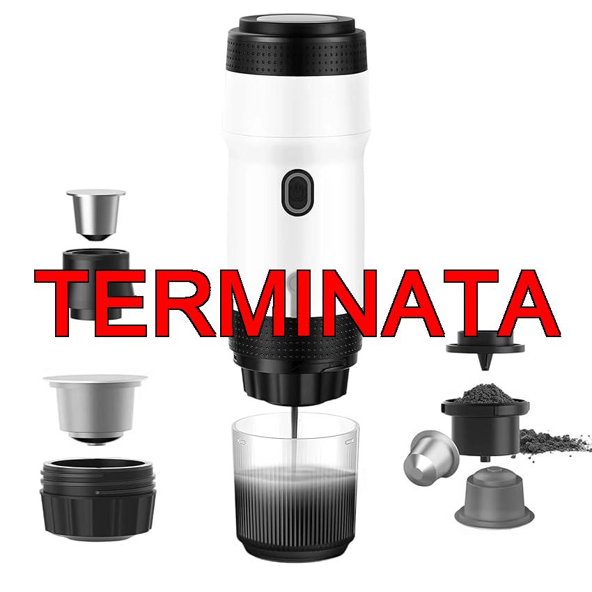 3 In 1 Macchine per Caffè Espresso Portatili,Batteria 7500mAh Autoriscaldamento,Caffettiera Espresso Elettrica,compatibile con capsule NES e capsule DG e caffè macinato,per Campeggio, Viaggi, Ufficio