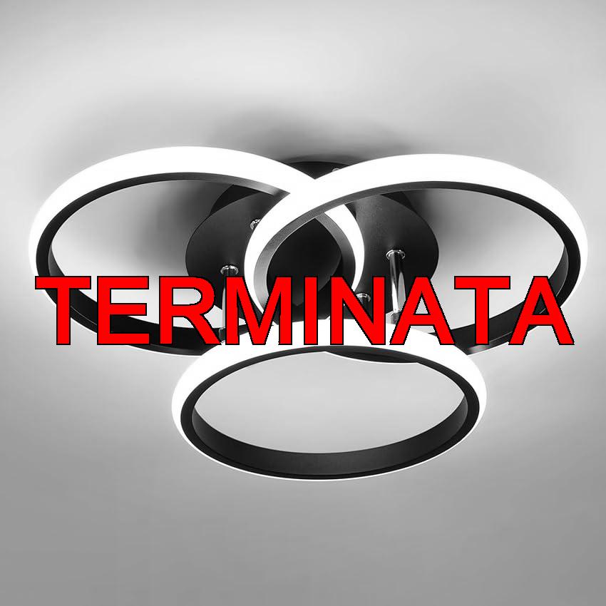 Comely Plafoniera LED rotonda a Soffitto, nera, potenza di 40W, 4500LM, con Design Moderno.Dimmerabile con telecomando 3000K-6500K, adatta ad Corridoio, Cucina, Camera da Letto o Soggiorno, 40cm