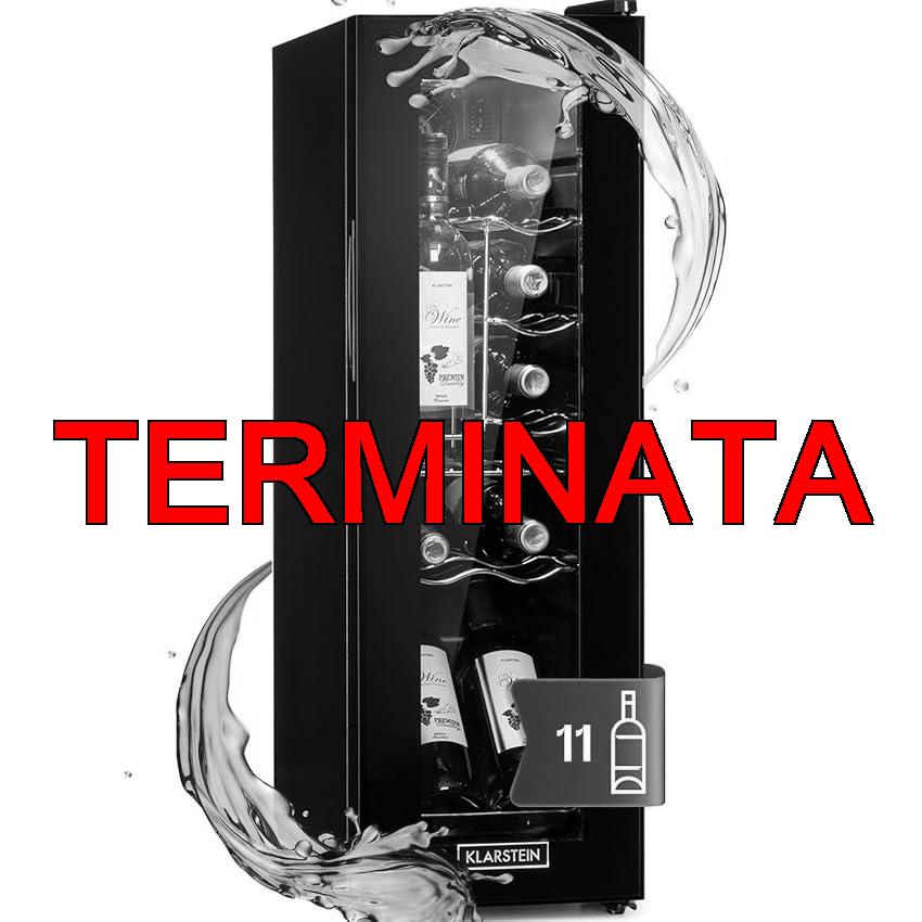 KLARSTEIN Cantinetta Vino Design, Cantinetta Vino Refrigerata a Zona Singola per Vino Rosso, Bianco e Birra, Controlli Touch, Frigo Vino Cantinetta per Esterno, Interno, 5-18°C, 32L, 12 Bottiglie