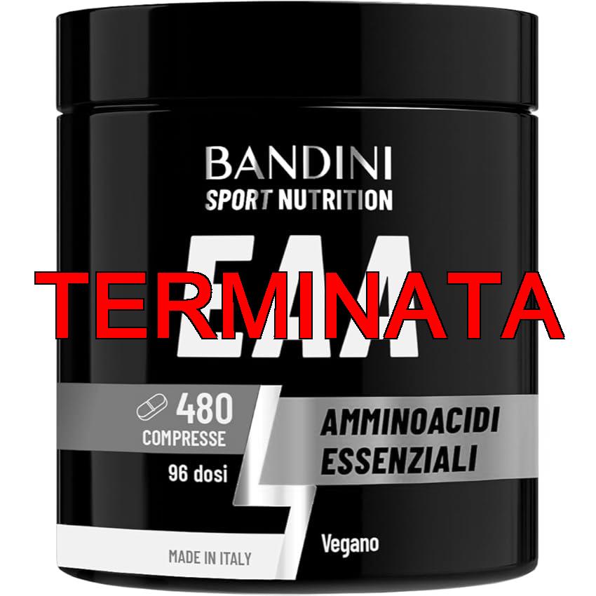 Bandini® EAA Aminoacidi Essenziali 480 COMPRESSE – Con 9 Amminoacidi Intra Pre e Post Workout – Integratore alimentare per lo Sport – Essential Amino – Essenziale, Vegan e senza zuccheri – 96 Dosi