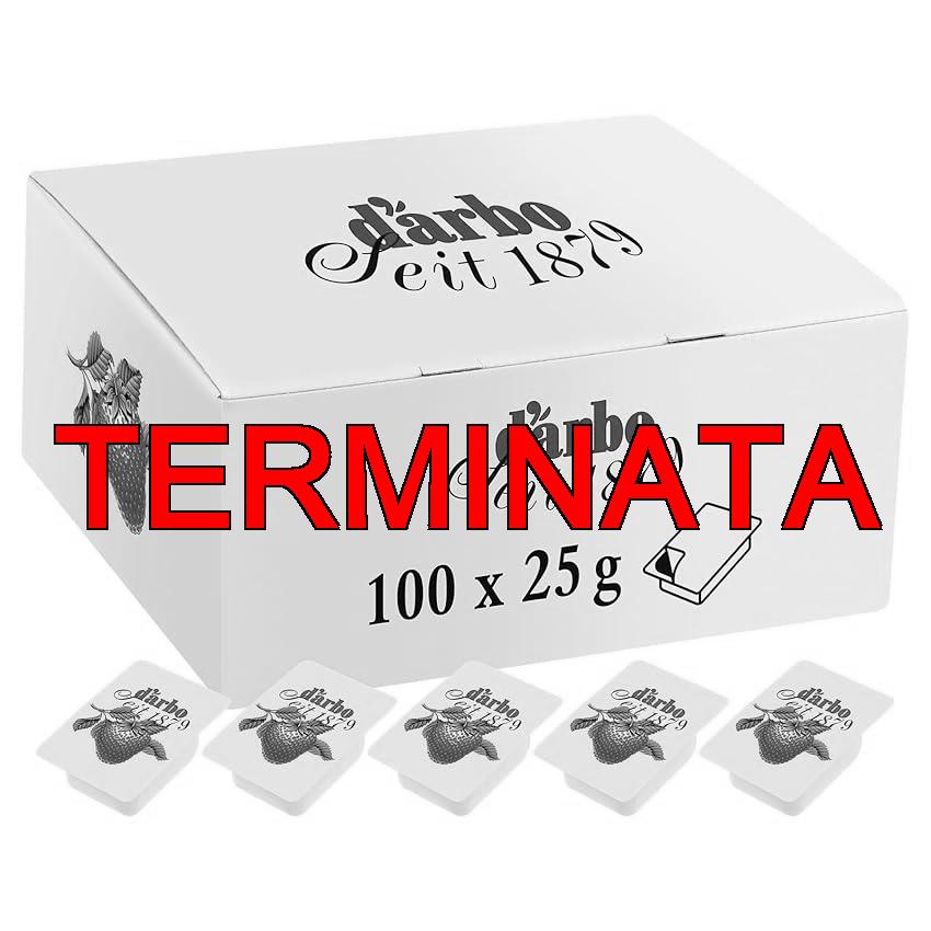 Darbo, Crema di Fragole da Spalmare, Marmellata Monoporzione con Frutta di Alta Qualità, Ideale per Colazione e Buffet, Formato Convenienza, Confezione da 100 Confetture da 25 g