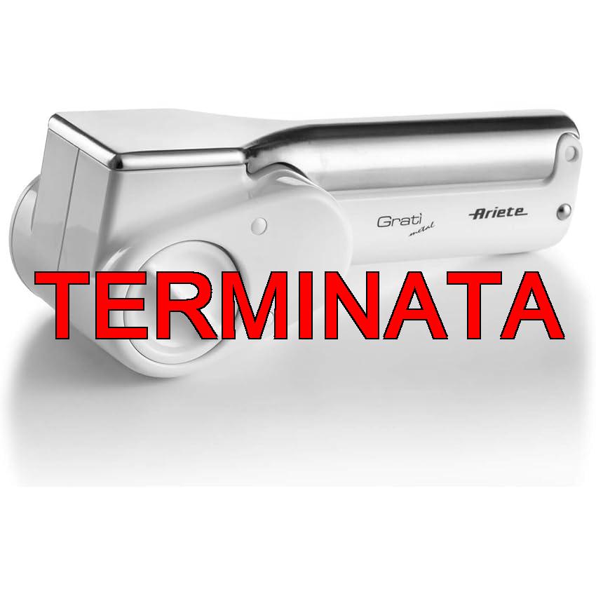 Ariete Gratì Metal 44, Grattugia Elettrica per Formaggio Senza Fili, 2 Rulli in Acciaio Inox Inclusi, 1 Kg di Formaggio con una Ricarica, Grattugia Molti Ingredienti, 1500mAh, Bianco