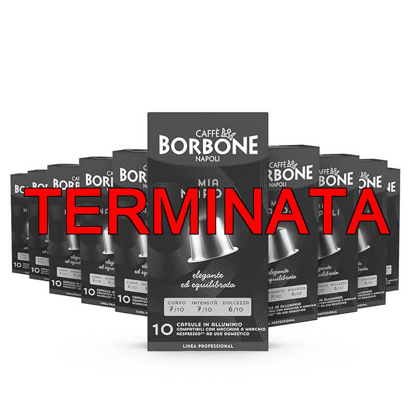 Caffè Borbone Miscela Mia Napoli – 100 Capsule ALLUMINIO (10 confezioni da 10) – Compatibili con le Macchine ad uso domestico Nespresso®*