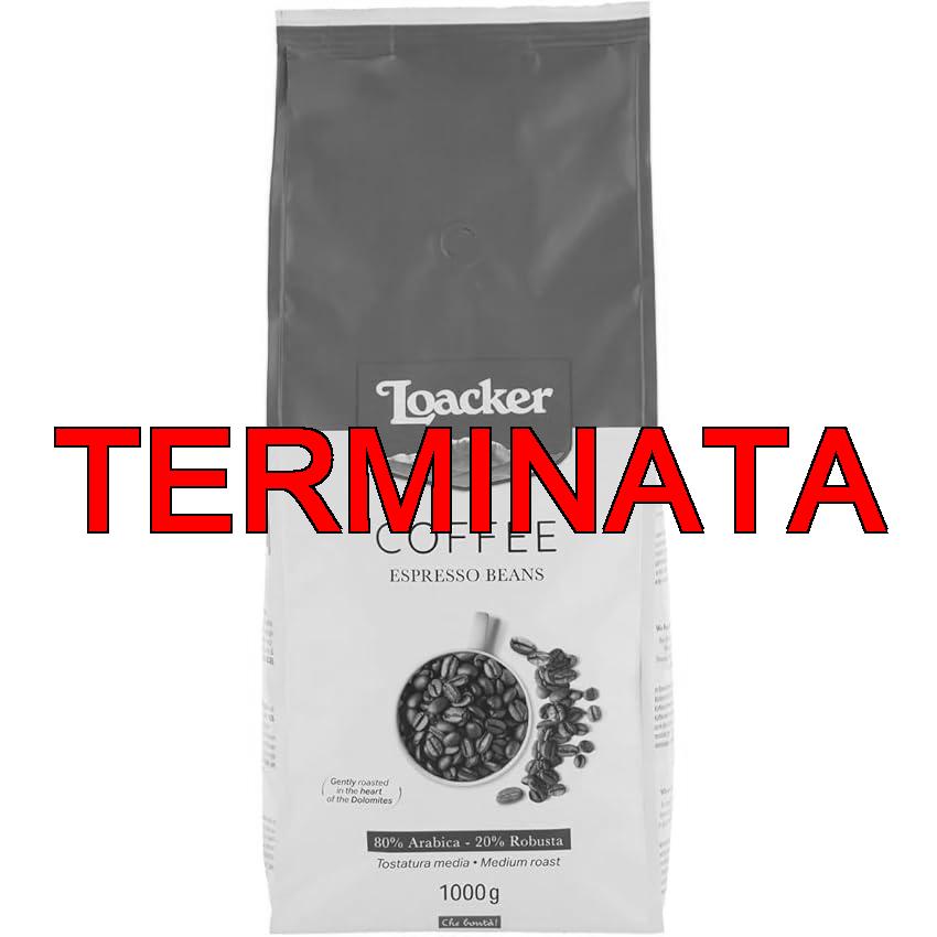 Loacker Caffè in Grani con Miscela di 80% Arabica e 20% Robusta, Ideale per Macchina Caffè e per Macinacaffè Elettrico, Aroma Intenso, 1 Confezione da 1kg