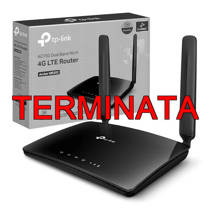 TP-Link Archer MR202 Router WiFi con SIM, Router 4G LTE WiFi Dual-Band AC750Mbps, 3 Porte LAN e 1 LAN, WAN, Plug & Play, 2 Antenne LTE Smontabili, QoS, Onemesh