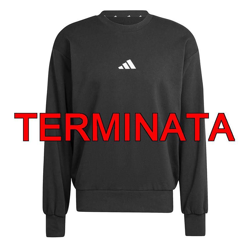 Adidas Homme Essentials FEELCOZY French Terry Sweatshirt, Black, White, M