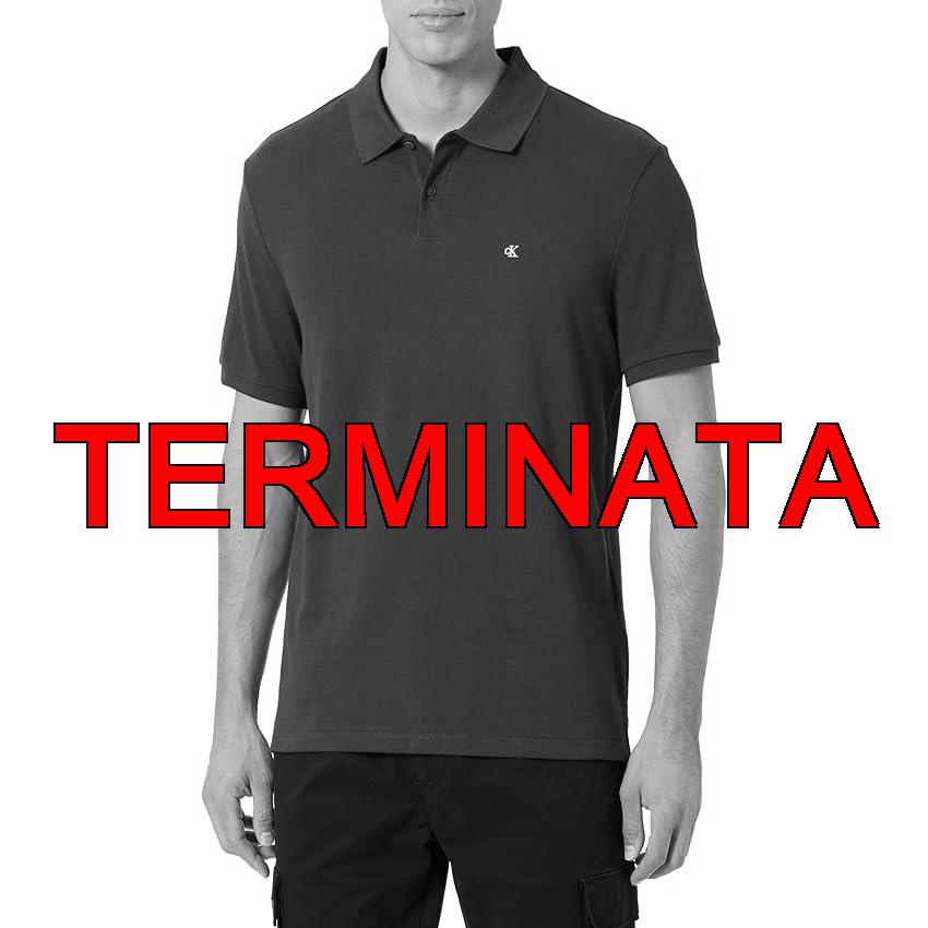 Calvin Klein Uomo Maglietta Polo Maniche Corte Monogram Pique in Cotone, Rosso (Renaissance Red), S