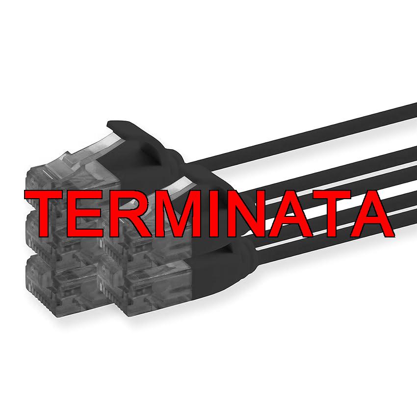 1aTTack.de Cavo Cat6 Cat.6 Cavo di Rete Cat Cavo Slim (Piccolo Diametro Molto Flessibile) 1000 Mbit, s Nero Nero – 5 Pezzi 3 m