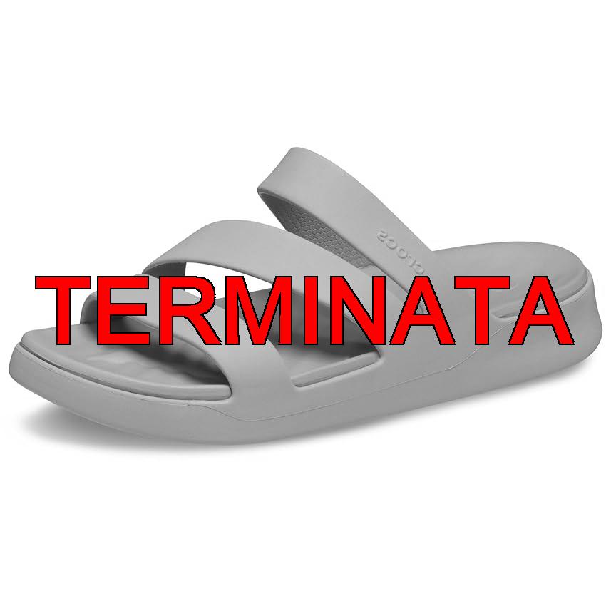 Crocs Getaway Sandali bassi da donna, con cinturino, colore malva, taglia 38, Nebbia Malva, 37, 38 EU