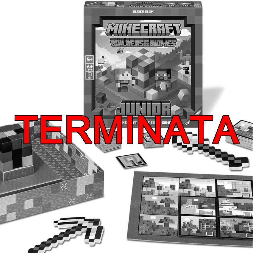 Ravensburger – Minecraft Builders & Biomes Junior, Gioco cooperativo per Bambini di 5+ Anni per 2-4 Persone, Versione Italiana