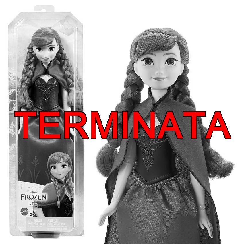 Mattel Disney Frozen – Anna, bambola con abito elegante e accessori ispirati al film Dsney Frozen 1, giocattolo per bambini, 3+ anni, HLW49