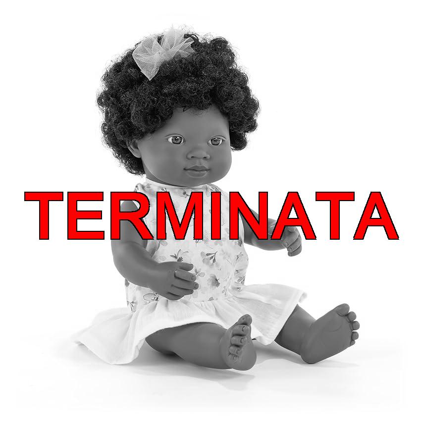 Miniland Bambola africana femmina di 38cm. Realizzata in Spagna con aroma di vaniglia. Anatomicamente corretta. Collezione My Friends & Me