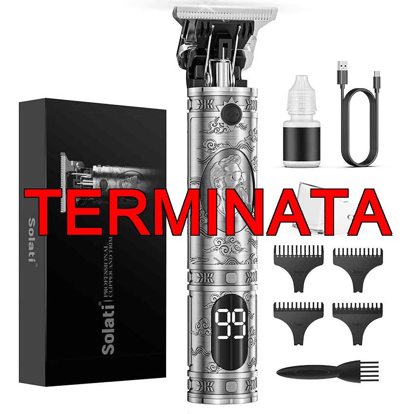 Tagliacapelli Uomo, LED Rasoio Elettrico Barba Macchinetta per Capelli Portatile Tagliacapelli Uomo Professionale Trimmer Regolabarba Regola Barba Elettrico Trimmer Capelli Con 3 Pettini