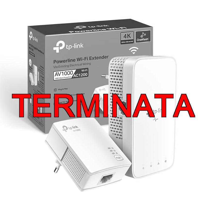 TP-Link TL-WPA1000 Kit Powerline, AV1000 Mbps su Powerline, AC1200 su WiFi Dual Band, 1 Porta Gigabit, Plug & Play, Homeplug AV2, Tecnologia OneMesh, Estendi Rete Tramite Impianto Elettrico