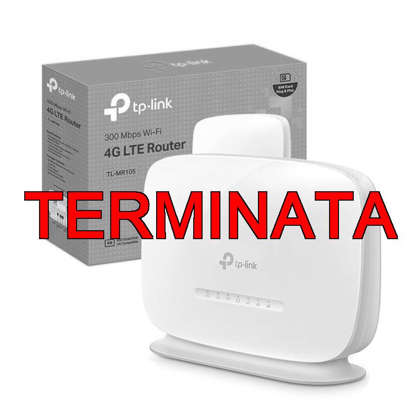 TP-Link TL-MR105 Cat4 Router 4G LTE Wireless N300Mbps, Router WiFi con Sim, Porta LAN, WAN, Modem 4G Sim, Senza Configurazione, Antenne Interne, Porte Antenna Esterna, Collega Fino a 32 Dispositivi