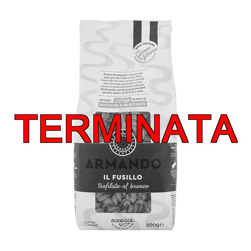 Armando, Il Fusillo, Pasta di Semola di Grano Duro di Filiera 100% Italiano – Trafilato al bronzo – 12 confezioni da 500 gr