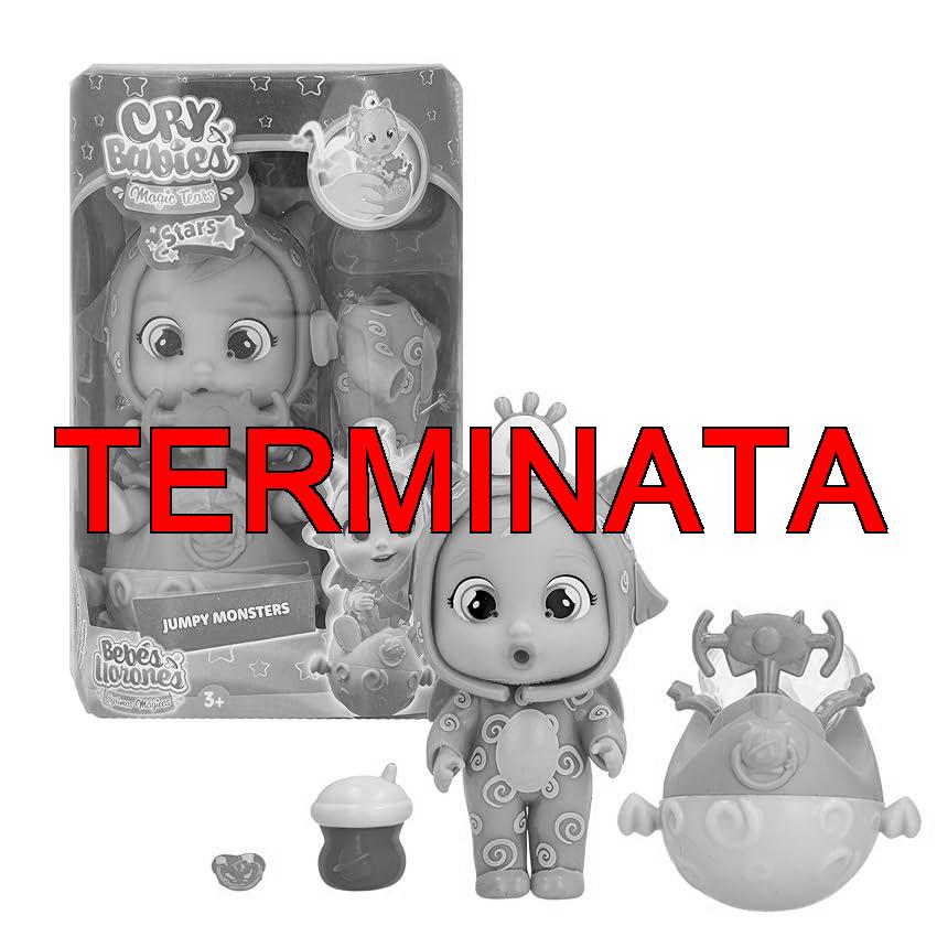 Cry Babies Magic Tears Jumpy Monsters, Stars Fuzz, Bambola Collezionabile Bambola Collezionabile con Pigiama Mostriciattolo, Giocattolo Bambine e Bambini +3 Anni