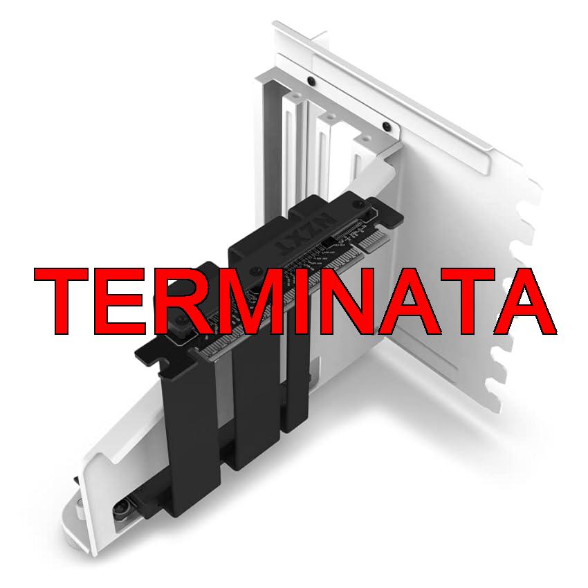 NZXT Kit di montaggio verticale per GPU – AB-RH175-W1-175 mm Cavo riser PCIe 4.0×16 – Supporto GPU – Staffa in acciaio robusto – Bianco