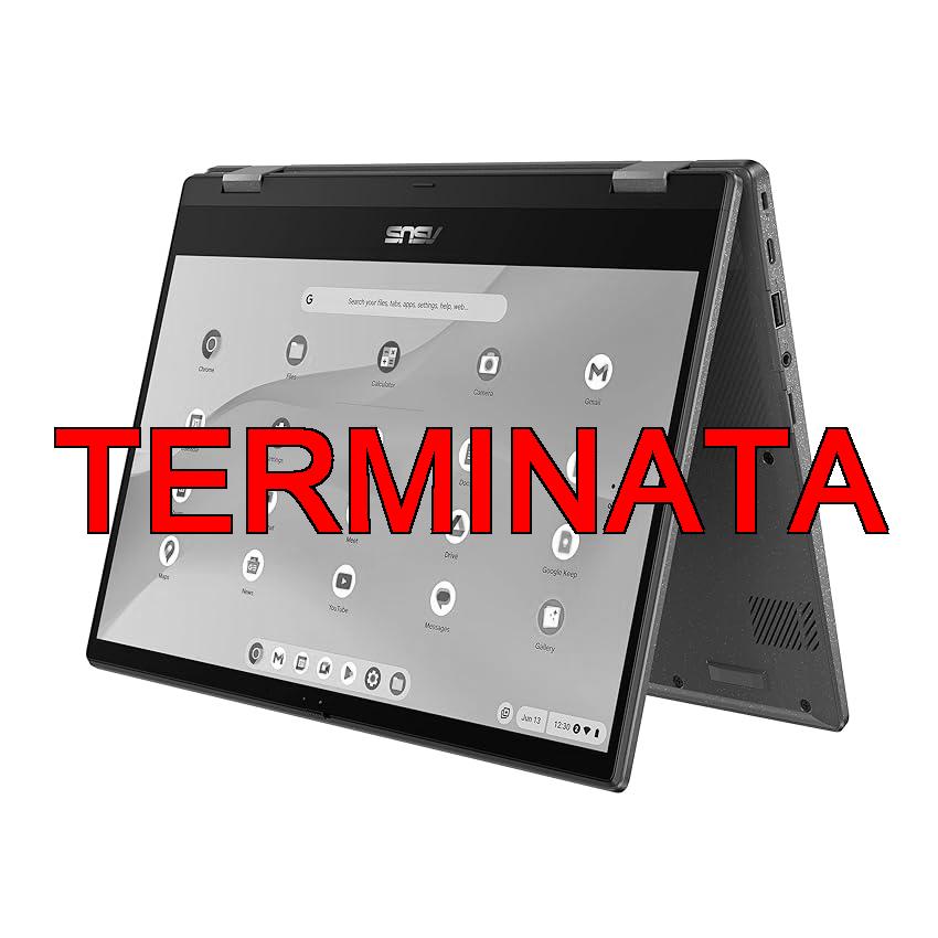 ASUS Chromebook CM1402FM2A#B0CZ42YZYG, Notebook con Monitor 14″ FHD Glossy, 60Hz, MediaTek Kompanio 520, RAM 4GB, 128GB eMMC, grafica ARM Mali-G52 MC2, Chrome, Grigio