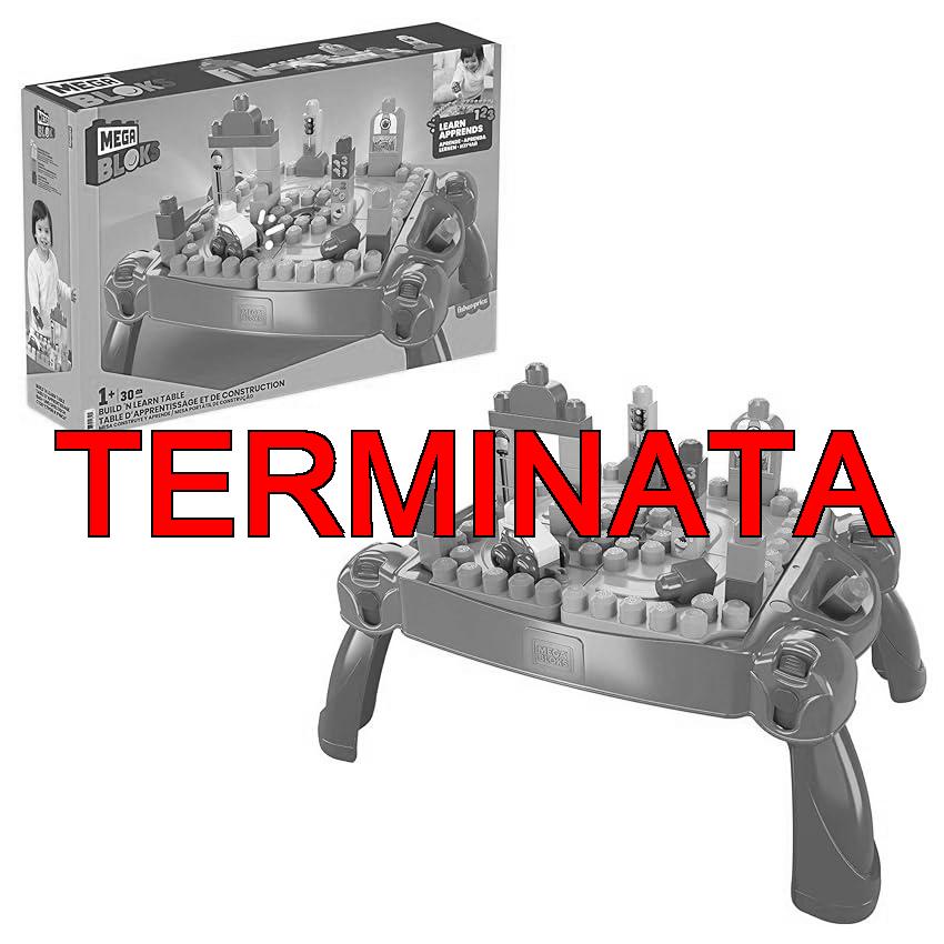 MEGA Bloks – First Builders tavolino multi attività rosa 3 in 1 con 30 blocchi da costruzione, esclusivo Amazon, Giocattolo per Bambini 1+ Anni, FFG22,