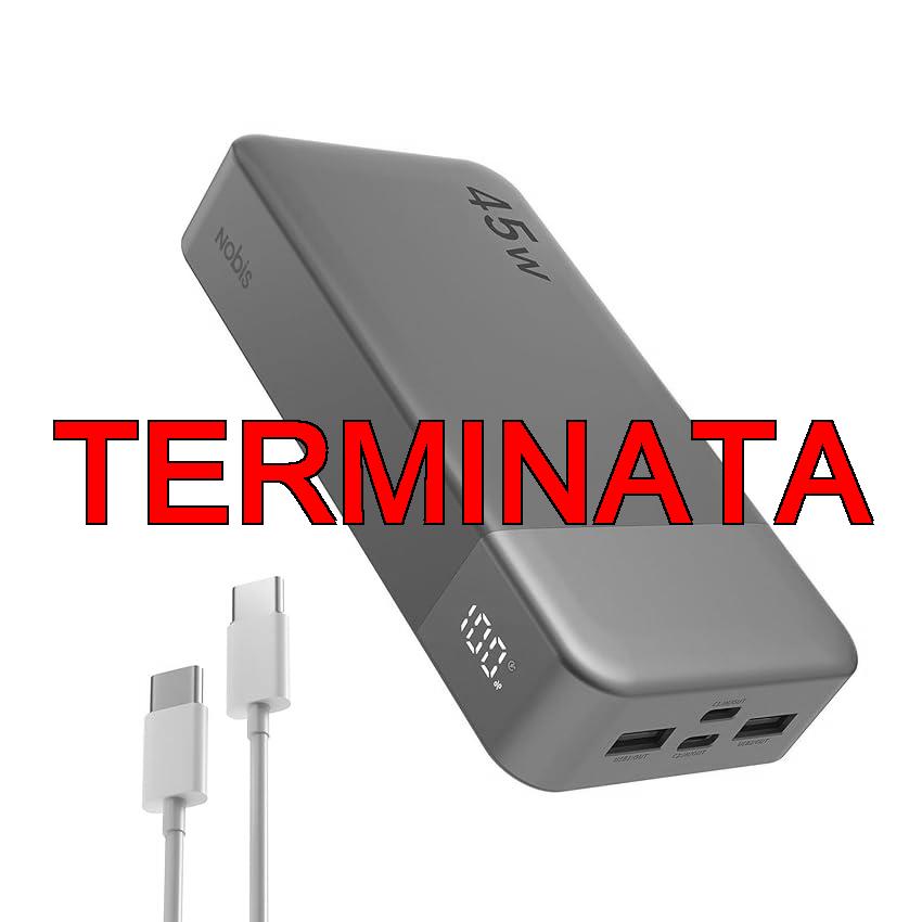 NOBIS Power Bank 20000mAh Powerbank 45 W Fast Charging Caricatore Portatile USB C In & Out, 4 Ports Portable Charger with LED Digital Display, Compatible with Phone 17 S25 (Verde)