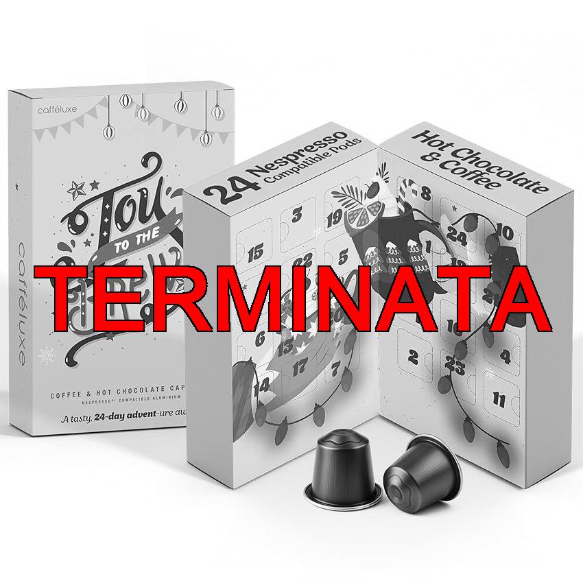 Cafféluxe Calendario dell’Avvento Nespresso Coffee – Capsule originali al gusto di caffè di Natale compatibile con Nespresso (24 capsule)