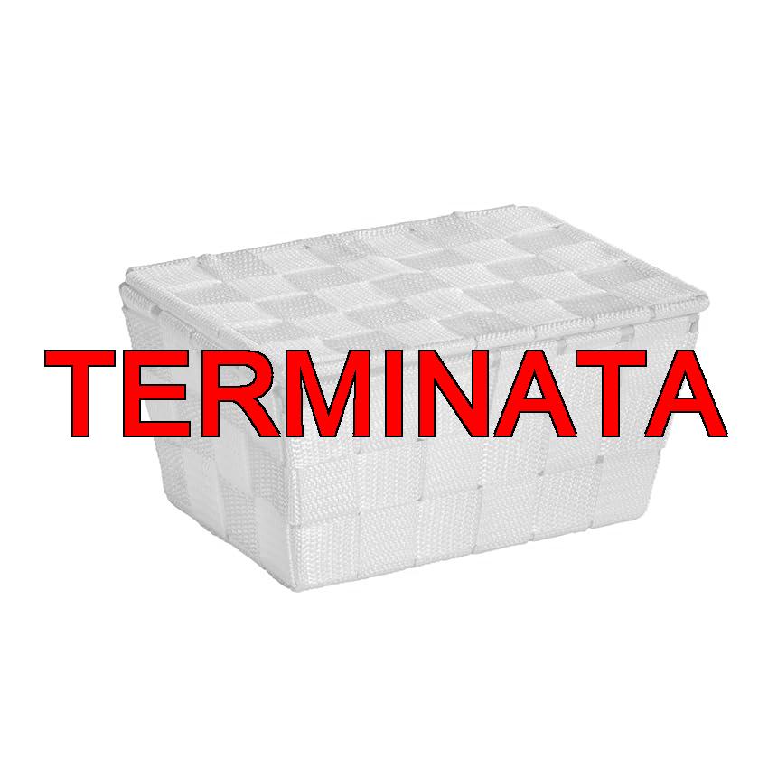 Wenko Cestino con coperchio Adria bianco – cestino per il bagno Capacità: 2.164 l, Polipropilene, 19 x 10 x 14 cm, Bianco