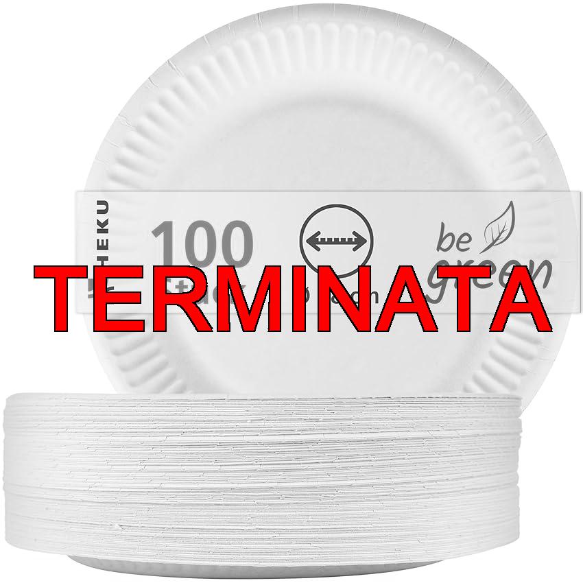 HEKU piatto di carta, bianco, rotondo, Ø in fibra fresca, Ø 18cm