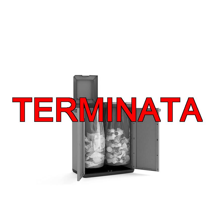 Keter 9736000 Split Cabinet Recycling Basic 68 x 39 x 85 H, Grigio, 68x39x85 cm