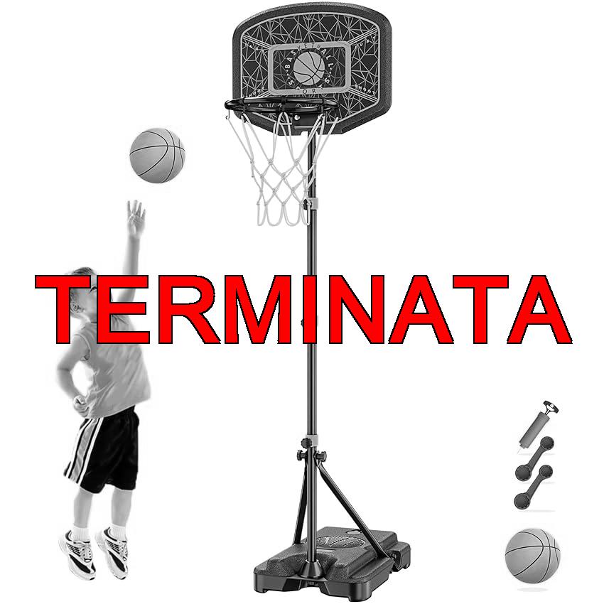 Canestro da Basket per Bambini Set da Basket Portatile Regolabile da 110-190 CM Giocattoli da Esterno e da Interno per Bambini