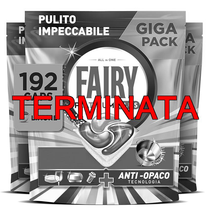 Fairy Platinum Plus Pastiglie Lavastoviglie, 192 Capsule, Limone, Detersivo Con Tecnologia Anti-Opaco, Contro Grasso e Incrostazioni Ostinate Anche nei Cicli Brevi